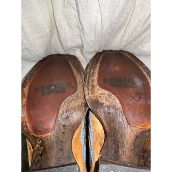 Corral Women's Heart Wings western boots snip toe distressed leather size 6 - Picture 5 of 12